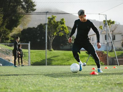 Fussballer auf dem Feld